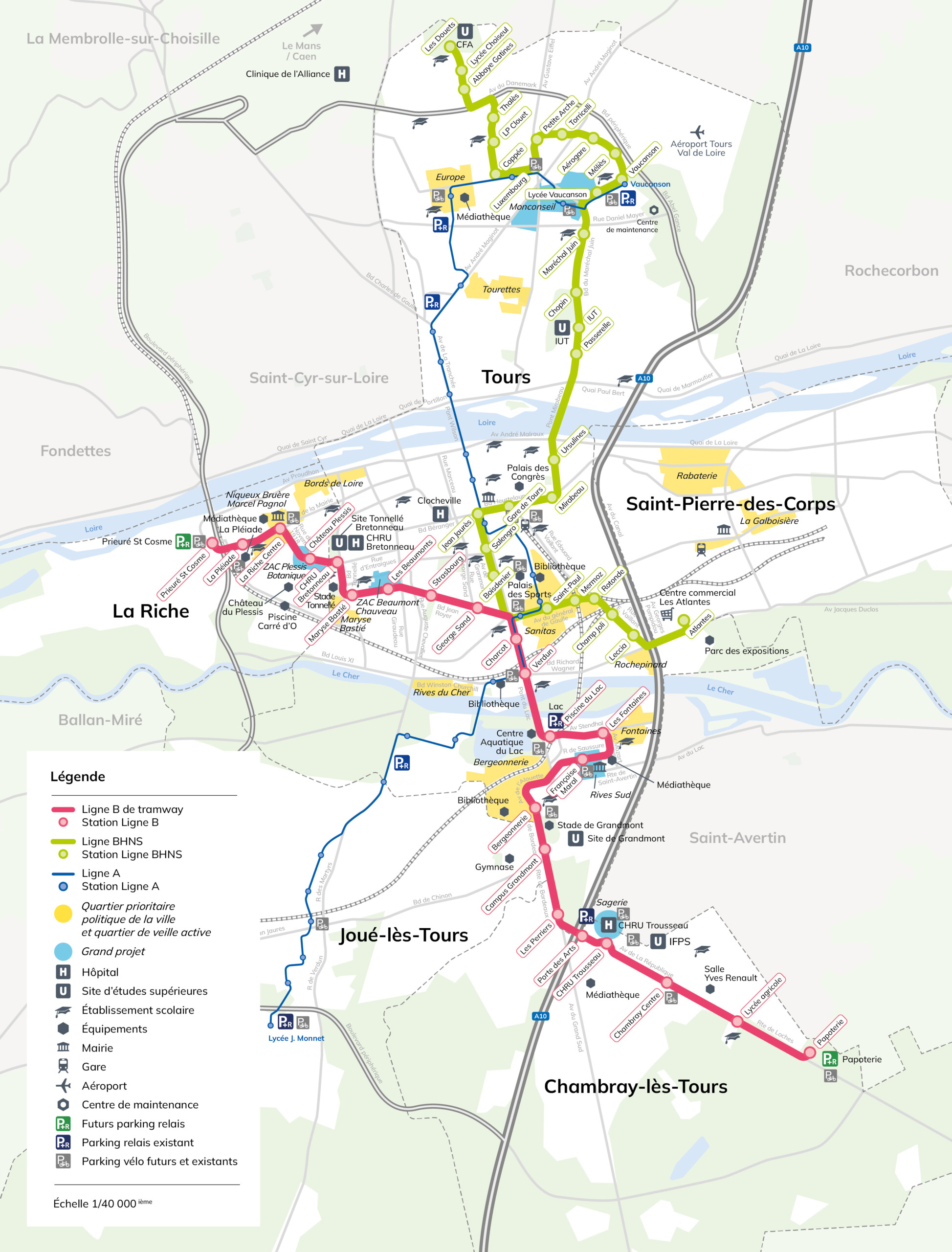 Le tracé des projets
